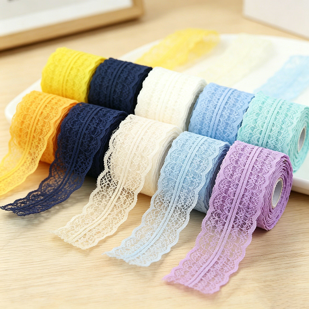 Ribbon Organza Roll - (5 Yards/Rouleau) Ruban en dentelle blanche