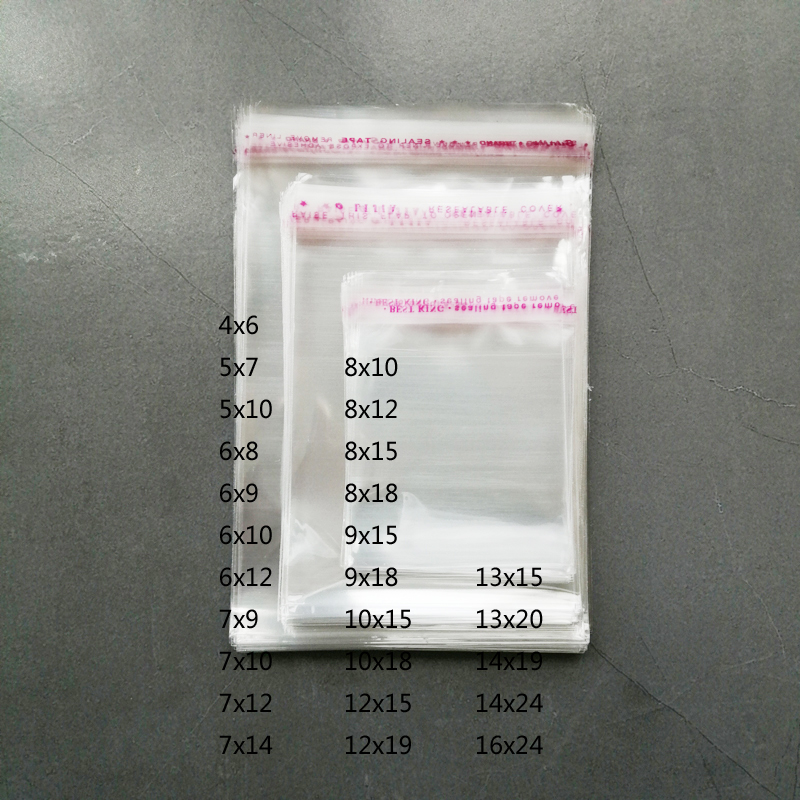 Cellophane Wrap Clear - Sacs transparents en plastique auto-adhésif, pocommuniste