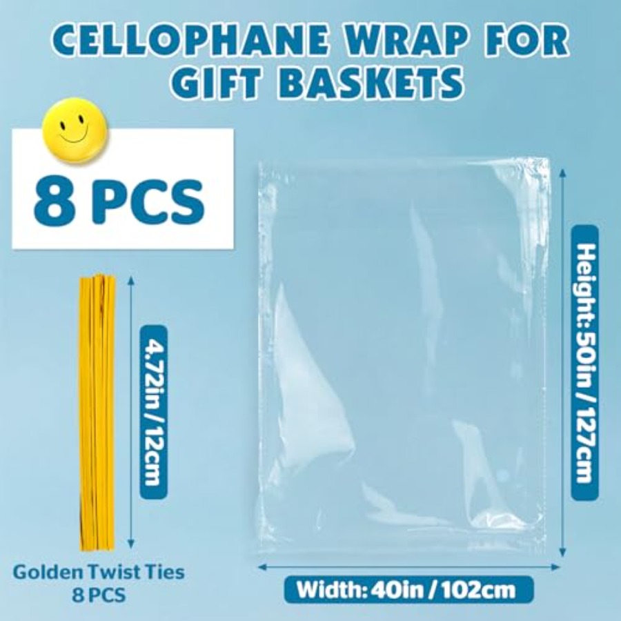 8 sacs en cellophane de grande - Cellophane Wrap Clear avis et prix