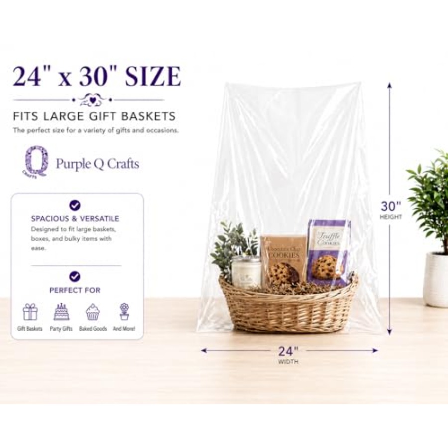 Sacs en cellophane pour panier - Cellophane Wrap Clear avis et prix