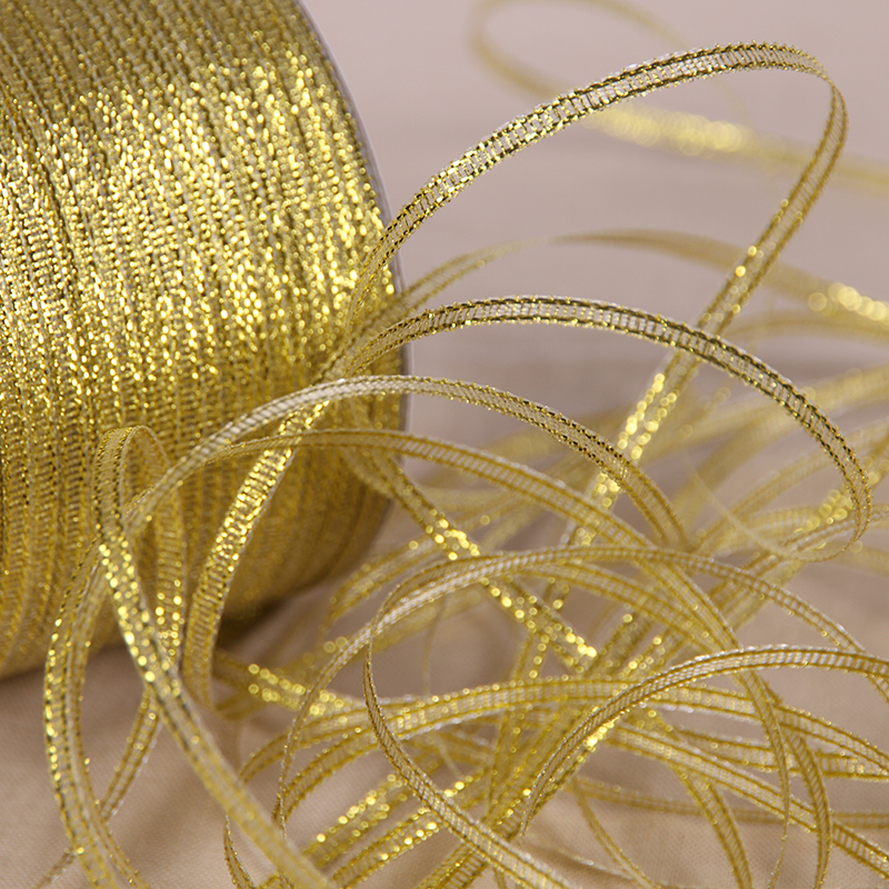 Ruban d'oignon doré et argenté - Ribbon Organza Roll avis et prix