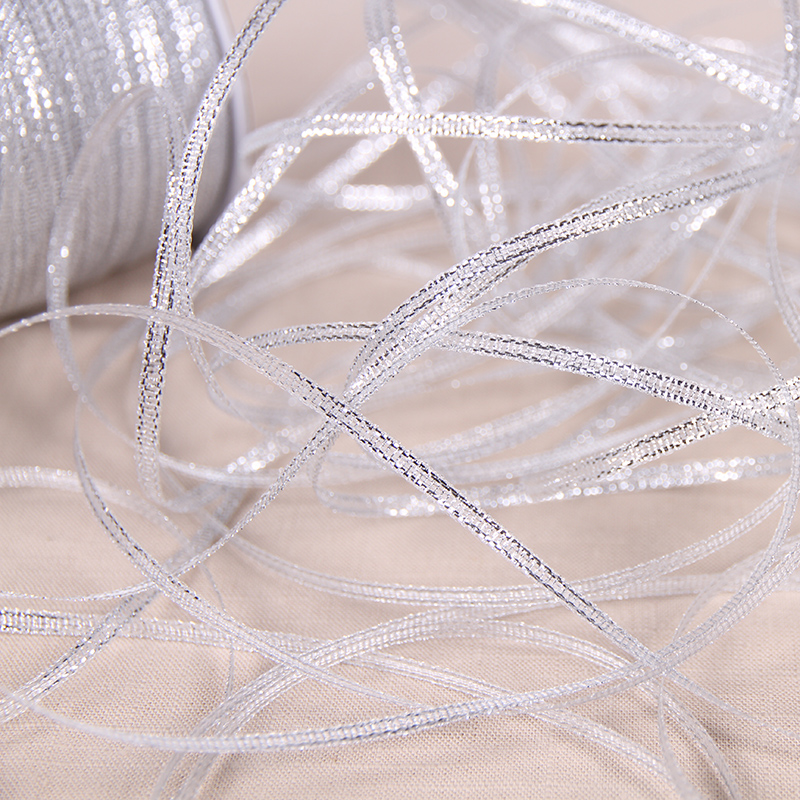 Ruban d'oignon doré et argenté - Ribbon Organza Roll avis et prix